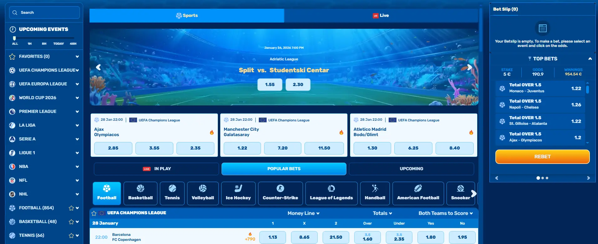 Sports Betting at Spinfin